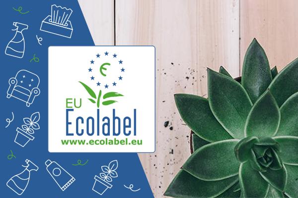 EU Ecolabel logo with icons for various product groups